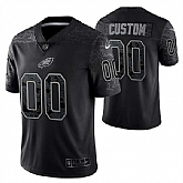 Men's Philadelphia Eagles Active Player Custom Black Reflective Limited Stitched Jersey,baseball caps,new era cap wholesale,wholesale hats